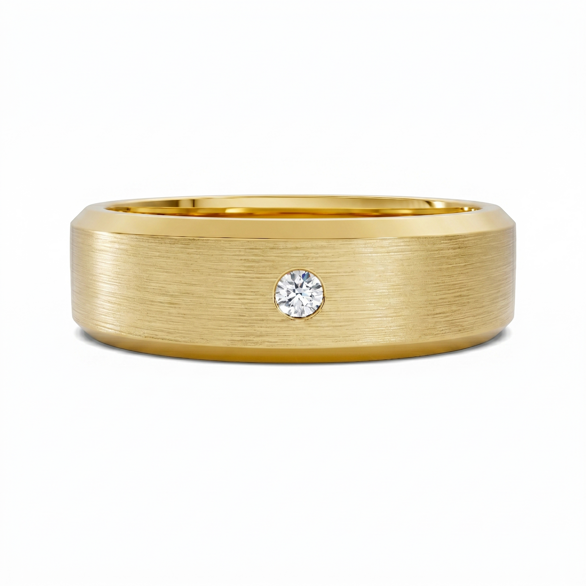 Andrew Matte Beveled Diamond Band