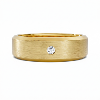 Andrew Matte Beveled Diamond Band