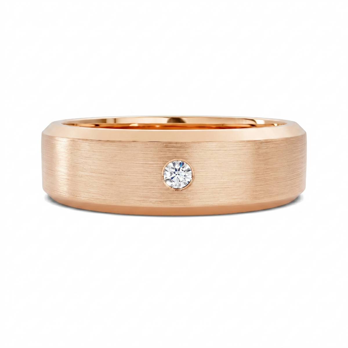 Andrew Matte Beveled Diamond Band