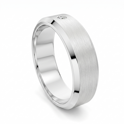 Andrew Matte Beveled Diamond Band