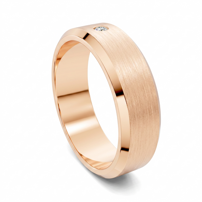 Andrew Matte Beveled Diamond Band