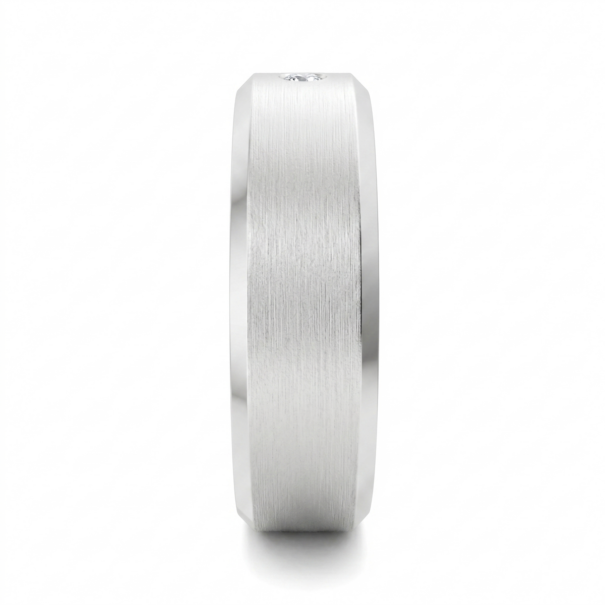 Andrew Matte Beveled Diamond Band