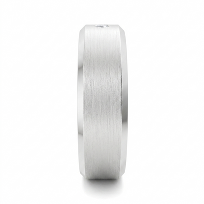 Andrew Matte Beveled Diamond Band