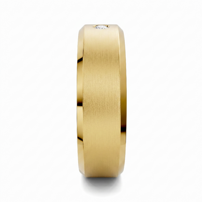 Andrew Matte Beveled Diamond Band