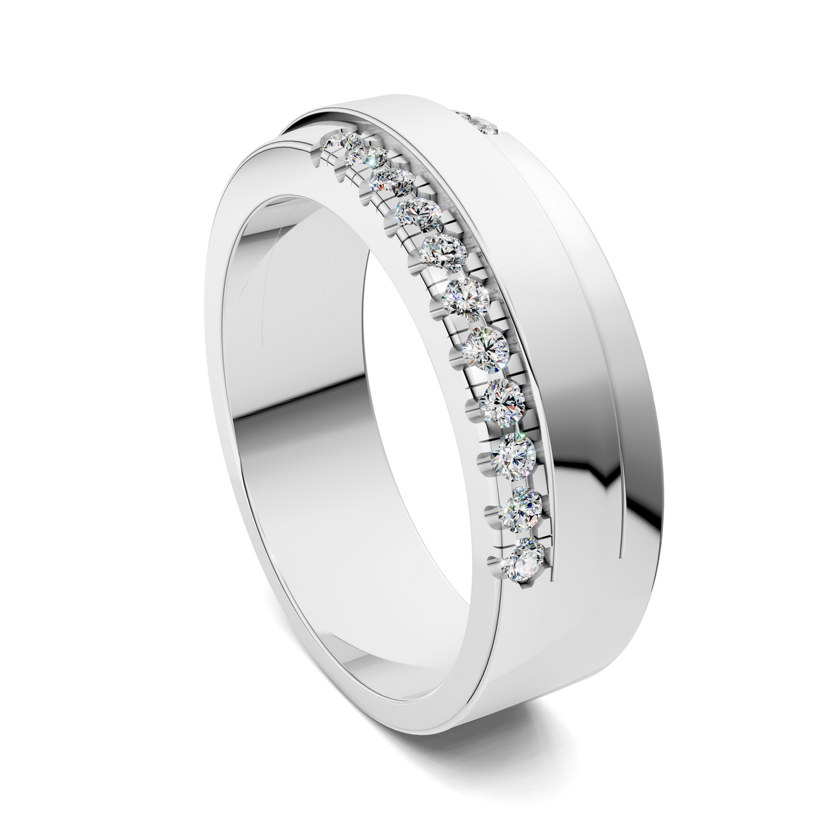 Joshua Offset Diamond Band