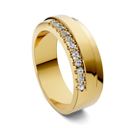 Joshua Offset Diamond Band