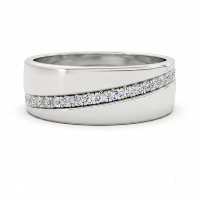 Jacob Diagonal Channel Diamond Band