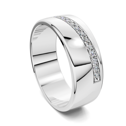 Jacob Diagonal Channel Diamond Band