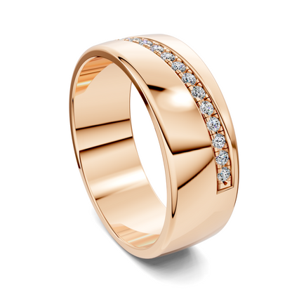 Jacob Diagonal Channel Diamond Band