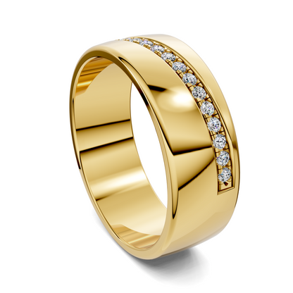 Jacob Diagonal Channel Diamond Band