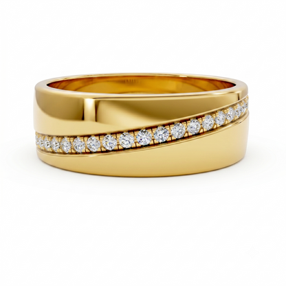 Jacob Diagonal Channel Diamond Band