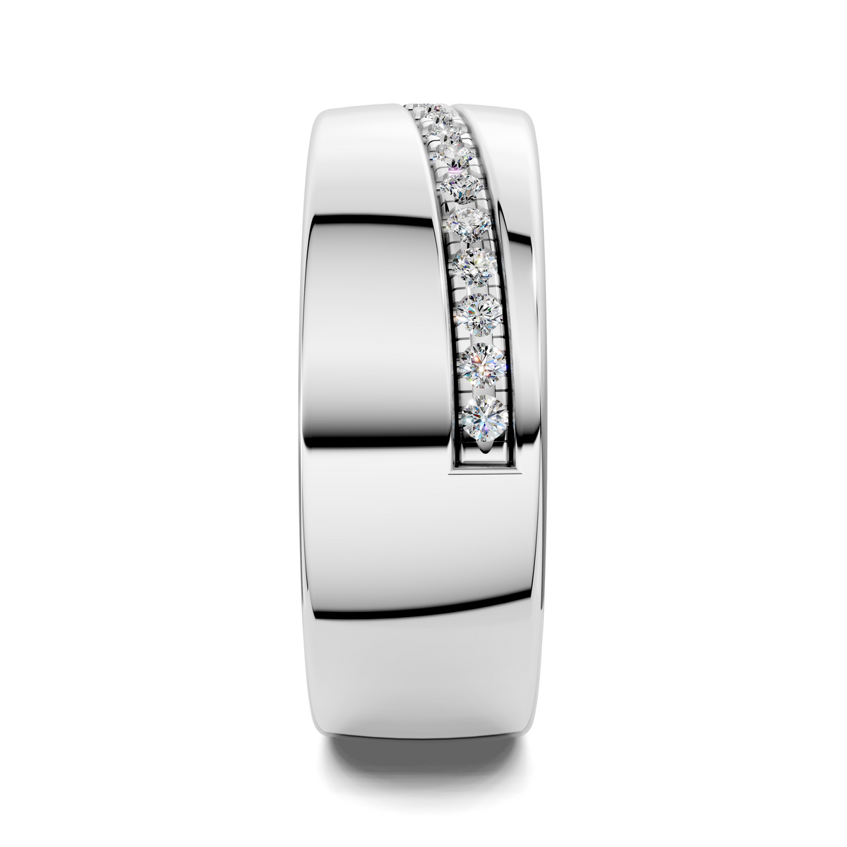 Jacob Diagonal Channel Diamond Band