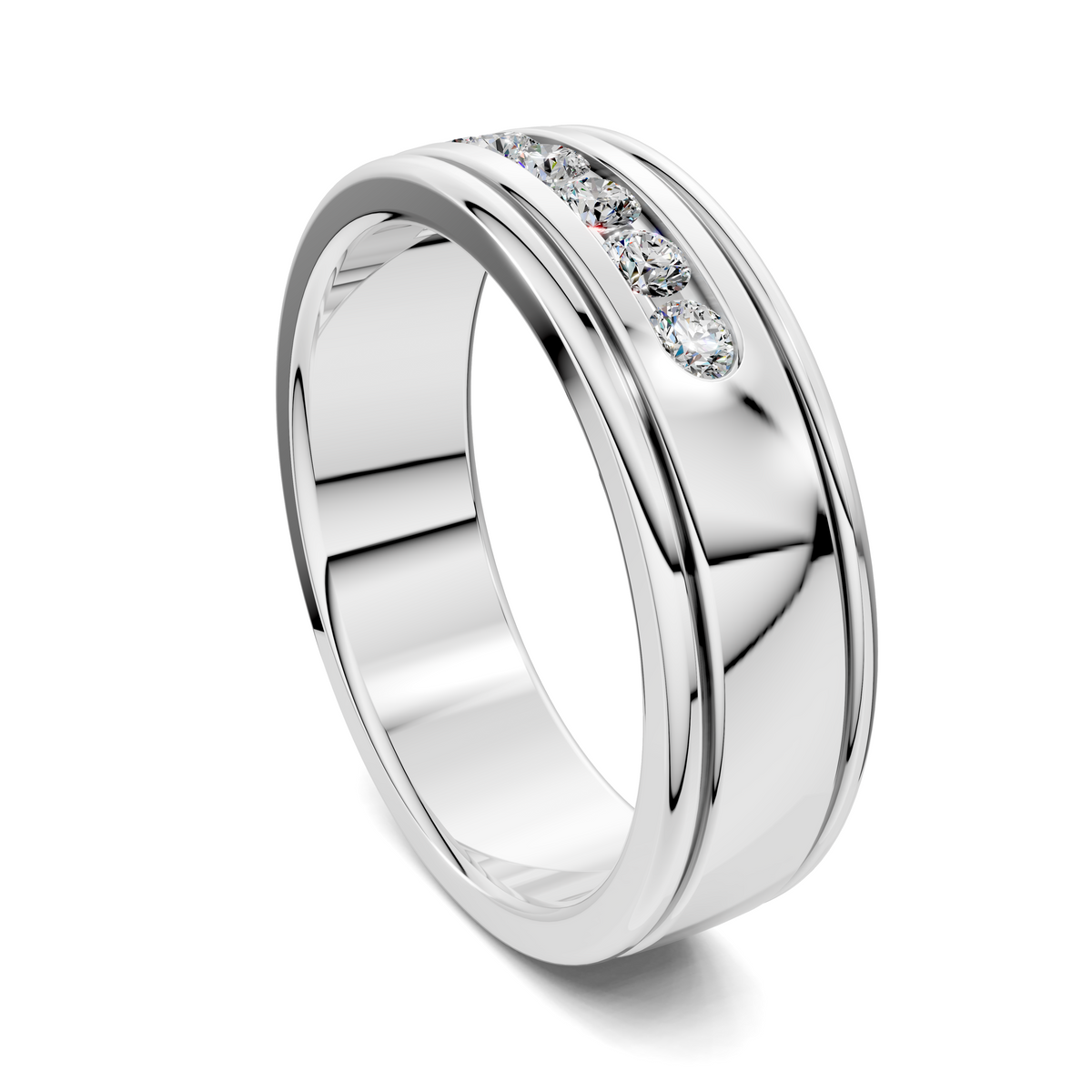 Christopher Satin Diamond Band