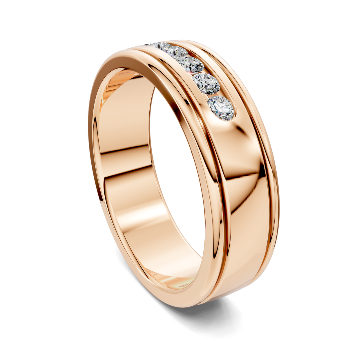 Christopher Satin Diamond Band
