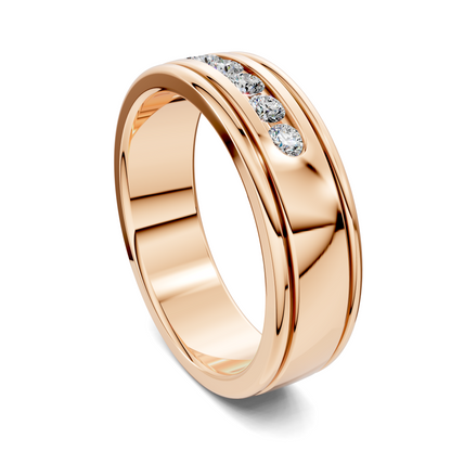 Christopher Satin Diamond Band