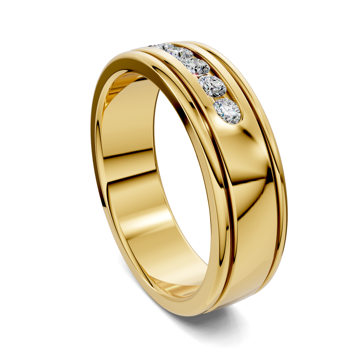 Christopher Satin Diamond Band