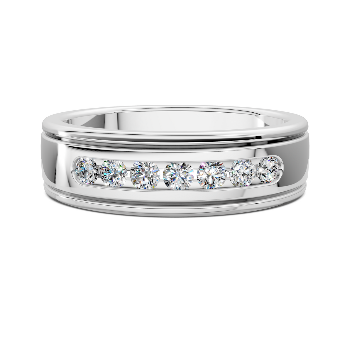 Christopher Satin Diamond Band
