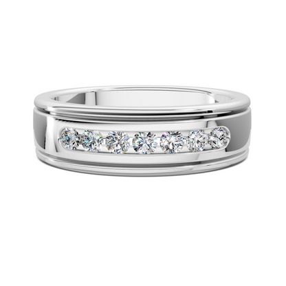 Christopher Satin Diamond Band
