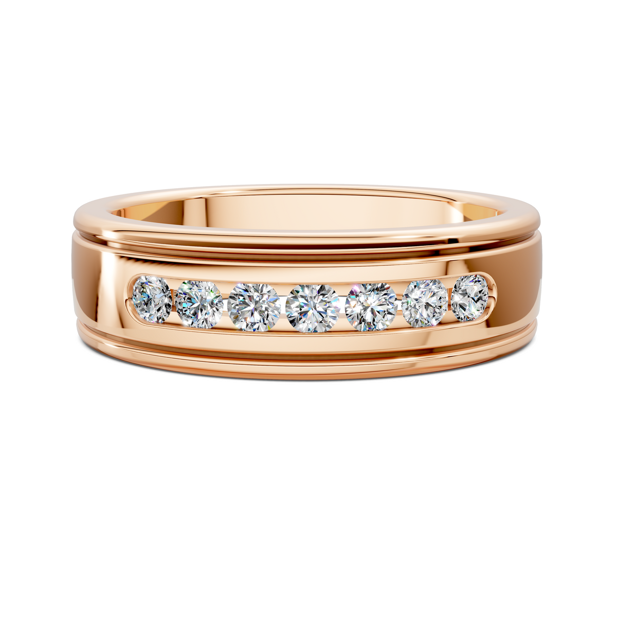 Christopher Satin Diamond Band