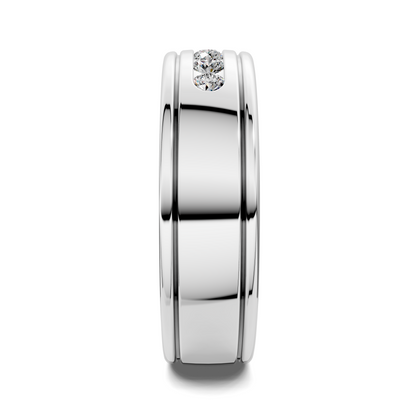 Christopher Satin Diamond Band