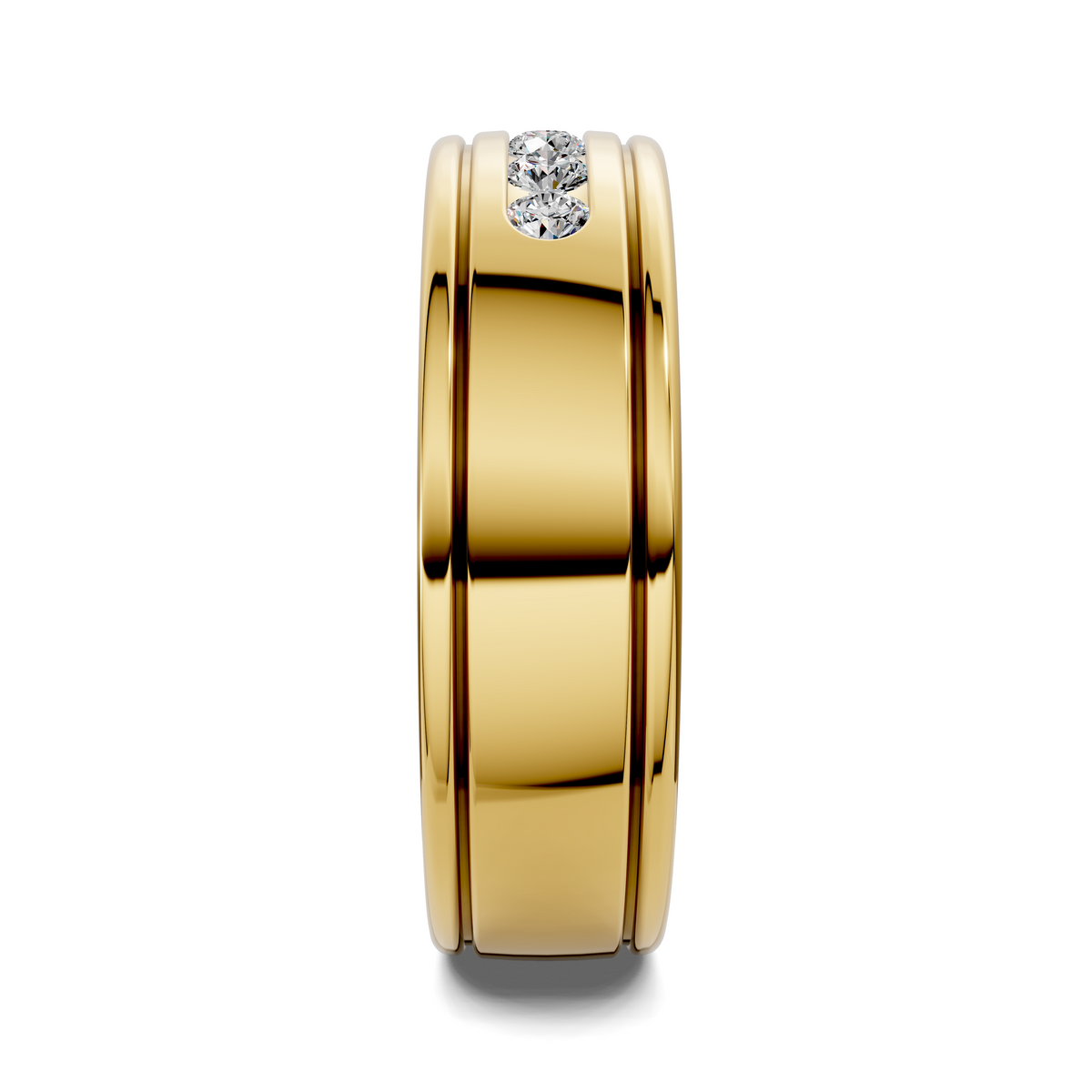 Christopher Satin Diamond Band