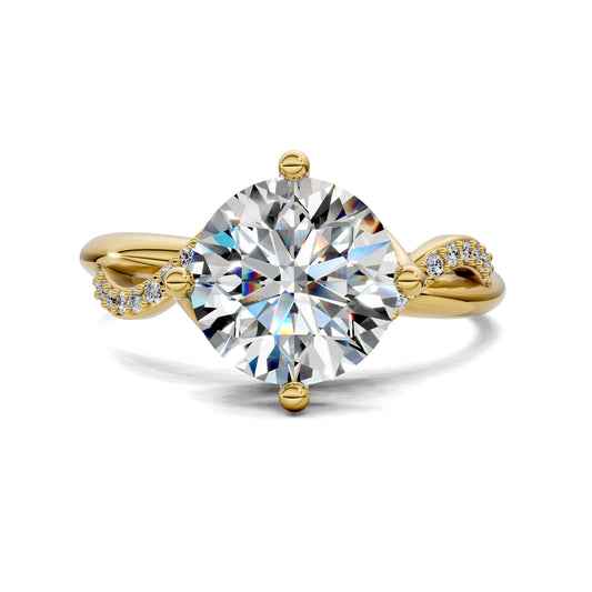 Morgan Twisted Pave Engagement Ring