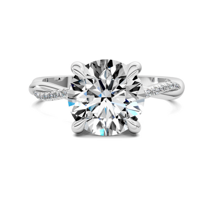 Yvette Scalloped twisted Pavé Ring