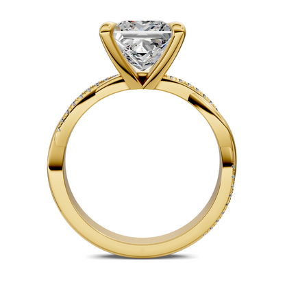Yvette Scalloped twisted Pavé Ring