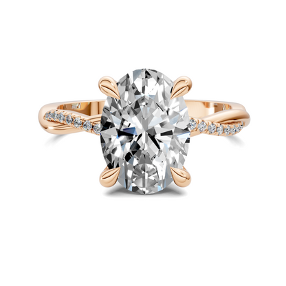 Yvette Scalloped twisted Pavé Ring