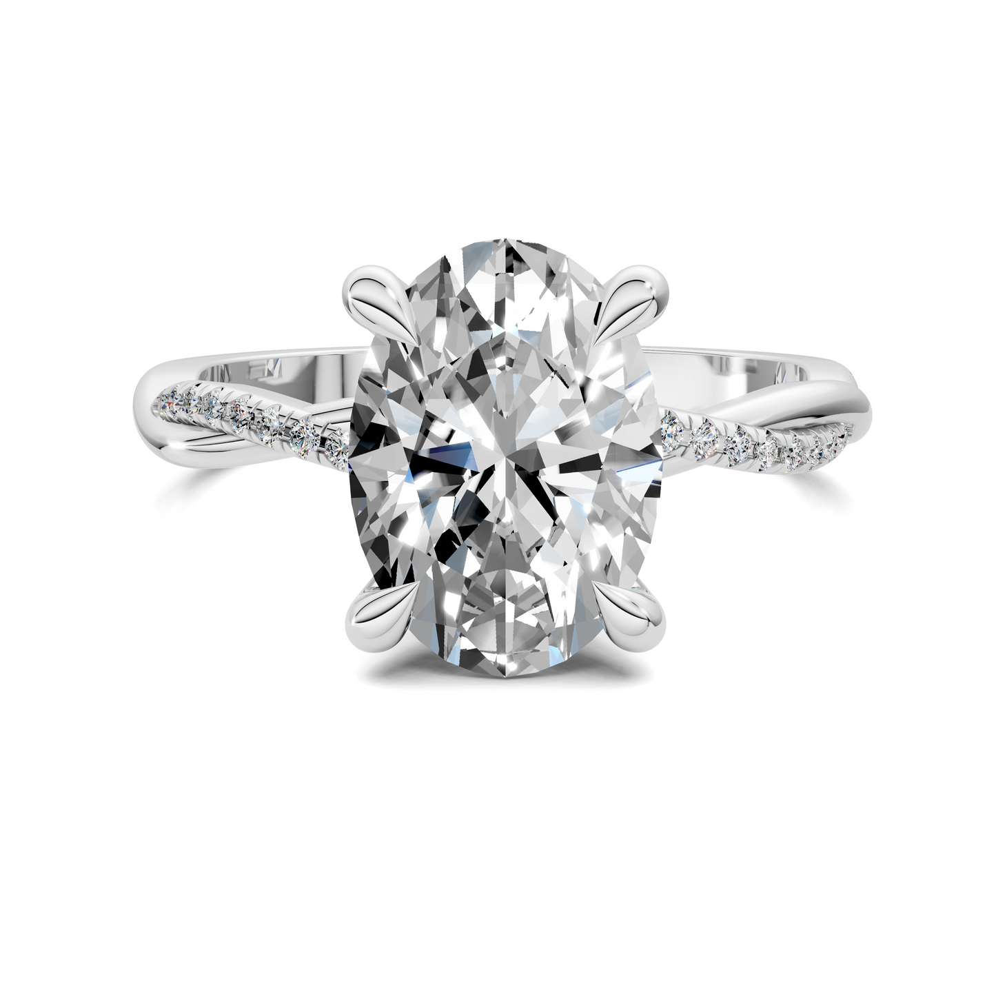 Yvette Scalloped twisted Pavé Ring