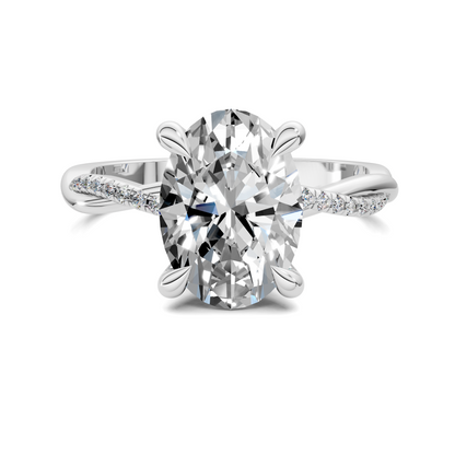 Yvette Scalloped twisted Pavé Ring