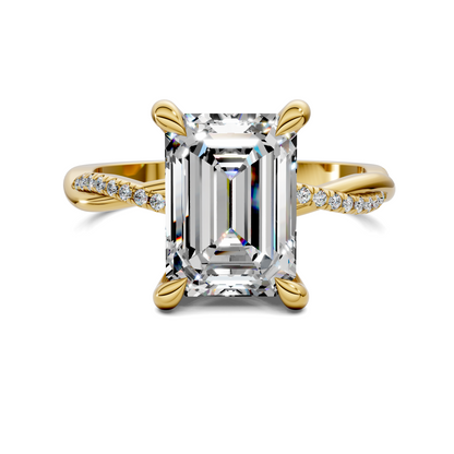Yvette Scalloped twisted Pavé Ring