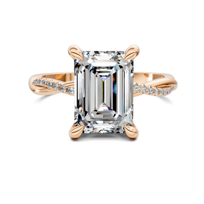 Yvette Scalloped twisted Pavé Ring