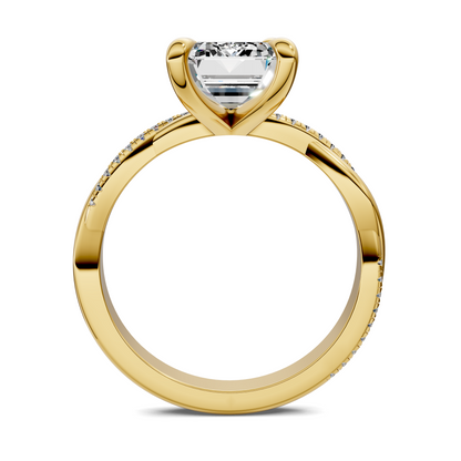 Yvette Scalloped twisted Pavé Ring