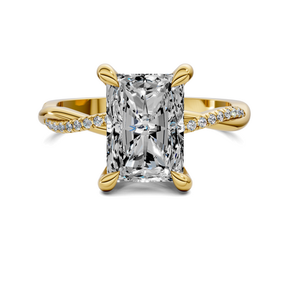 Yvette Scalloped twisted Pavé Ring