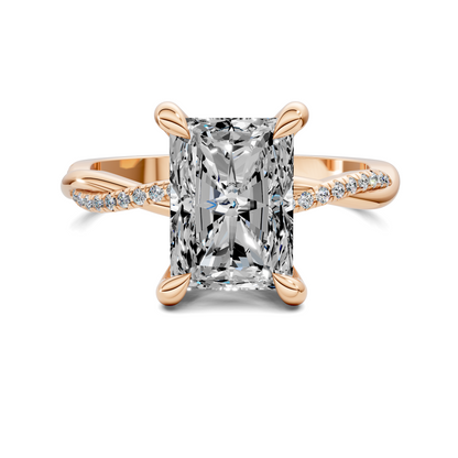Yvette Scalloped twisted Pavé Ring