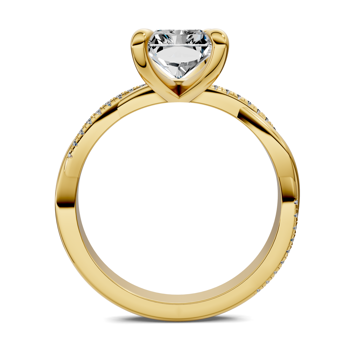 Yvette Scalloped twisted Pavé Ring