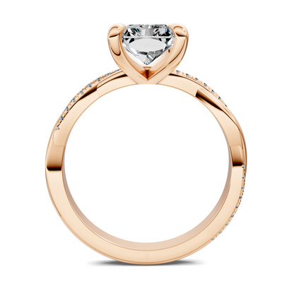 Yvette Scalloped twisted Pavé Ring