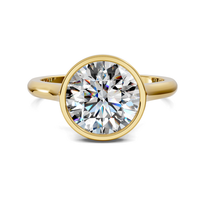 Sandra Bezel Cathedral Solitaire Ring