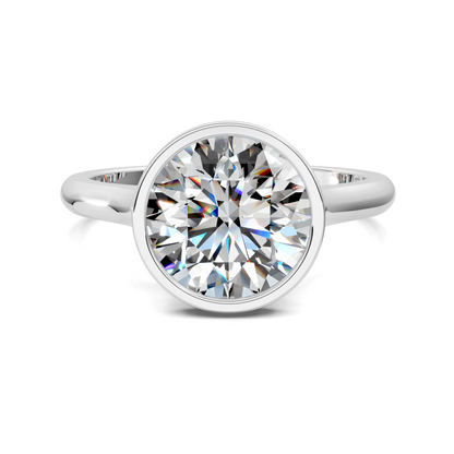 Sandra Bezel Cathedral Solitaire Ring