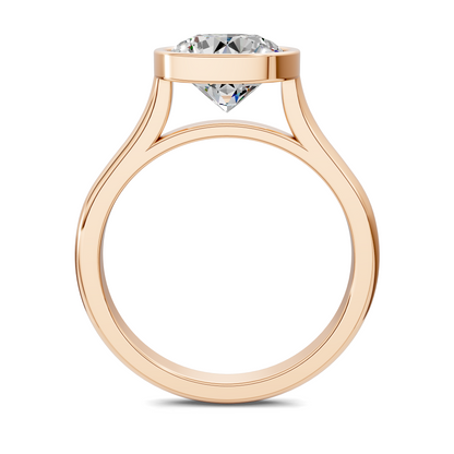 Sandra Bezel Cathedral Solitaire Ring