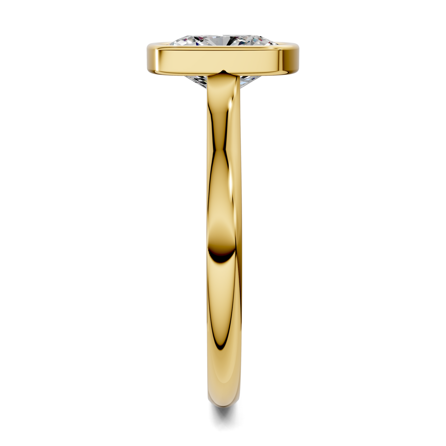 Sandra Bezel Cathedral Solitaire Ring