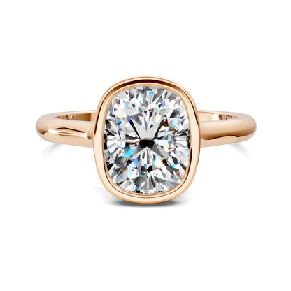 Sandra Bezel Cathedral Solitaire Ring