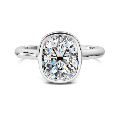 Sandra Bezel Cathedral Solitaire Ring