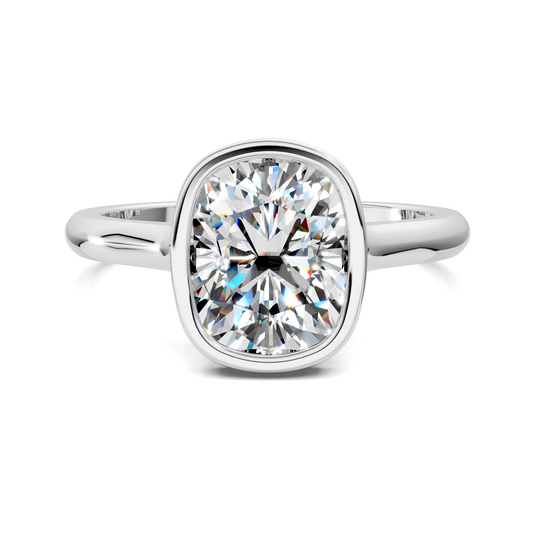Sandra Bezel Cathedral Solitaire Ring