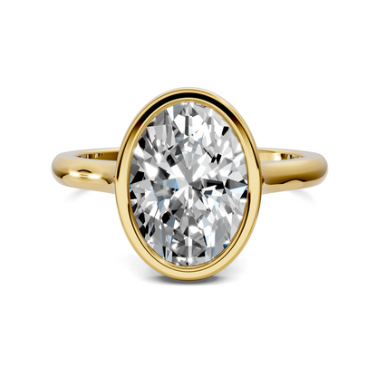 Sandra Bezel Cathedral Solitaire Ring