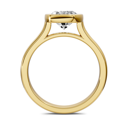Sandra Bezel Cathedral Solitaire Ring