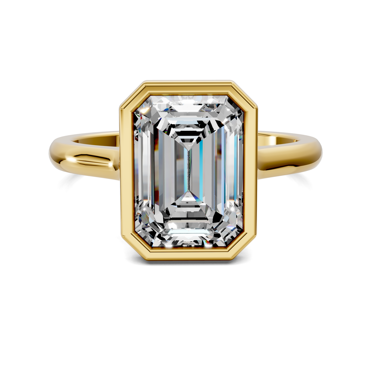 Sandra Bezel Cathedral Solitaire Ring