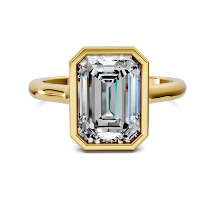 Sandra Bezel Cathedral Solitaire Ring
