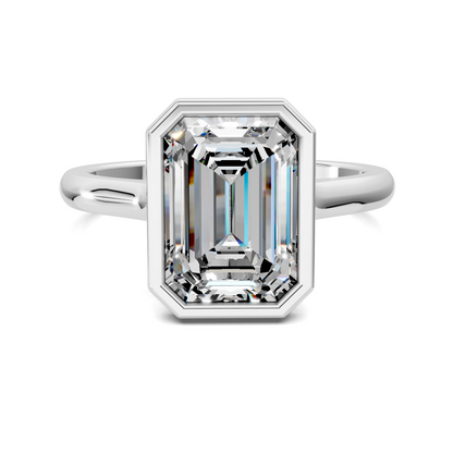 Sandra Bezel Cathedral Solitaire Ring